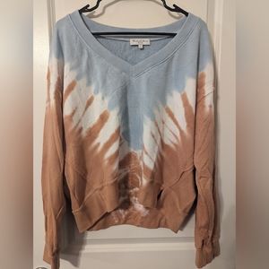 Michael Stars tie dye v neck sweater
